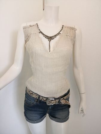 🤩MANGO SUIT TOP BEIGE MIT STRASS