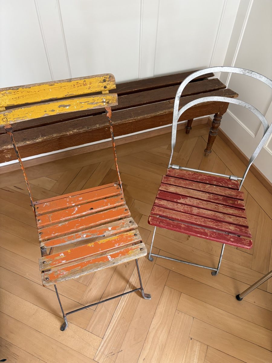 Sedie: 2 Vintage Garten-Klappstühle  – Usato da Zürich venduto da ea_so8p