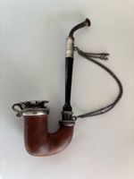Antike Appenzeller Pfeife sog. Schwanenhalspfeife Silber