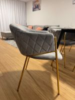 Samtstühle in Hellgrau für das Esszimmer