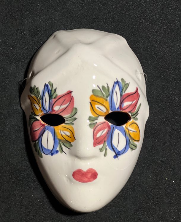 Masque vénitien, art soleil céramique peint main venise déco - 74,64