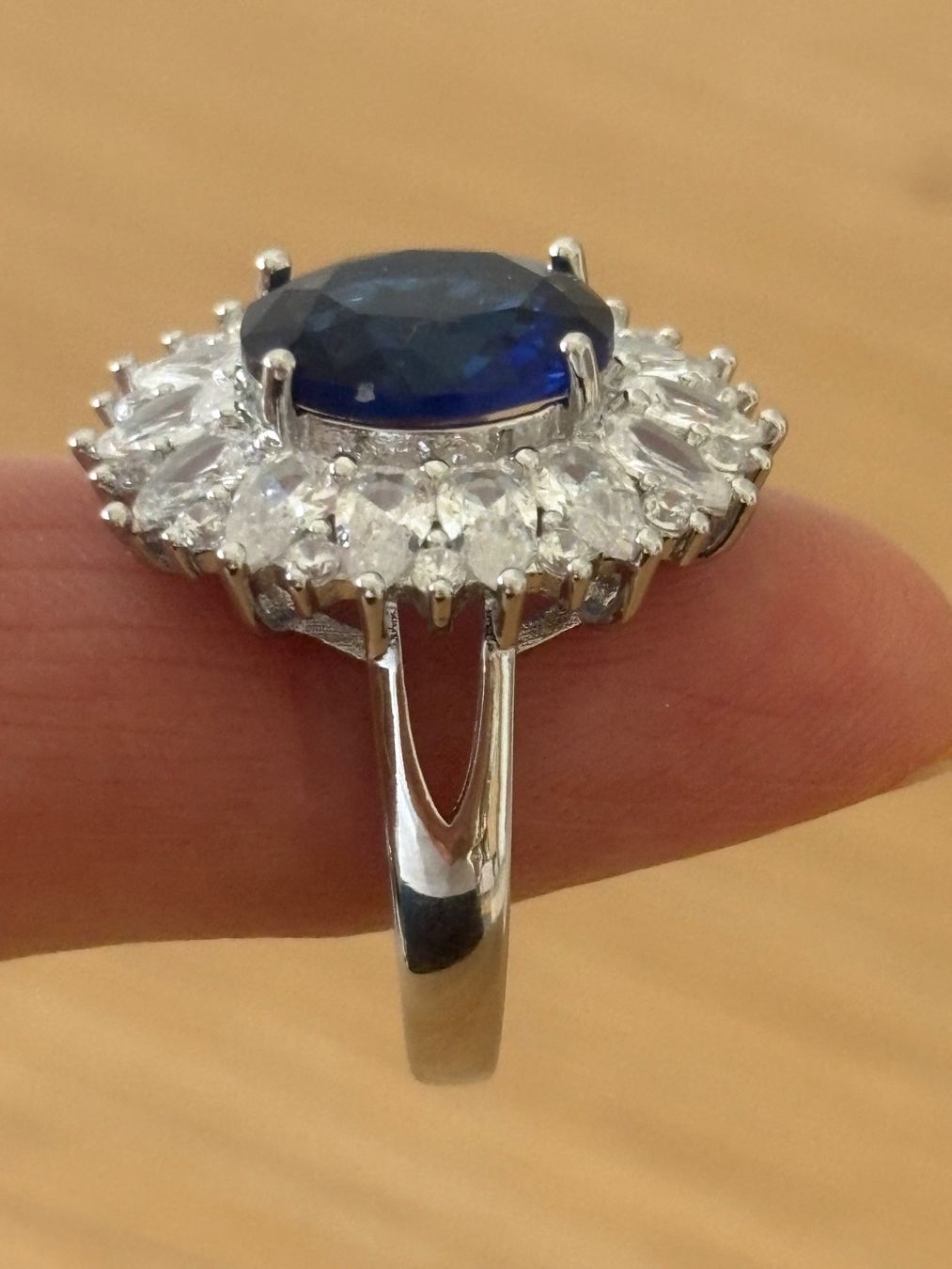 Ringe: Luxus Elegante Gr.19/9 Ring Farbe: Silber /blau – Neu (gemäss Beschreibung) aus Biel-Bienne von Roserosse13 5
