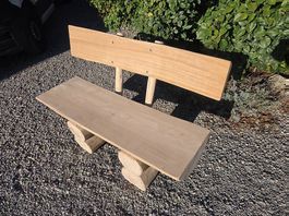 Holzbank Rundholzbank Kastanienholz
