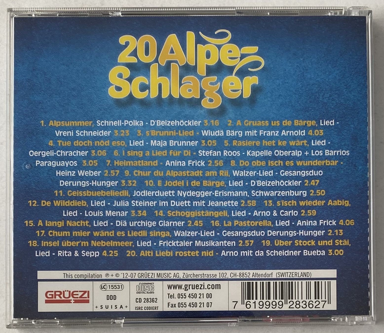CDs: 20 Alpe Schlager – Gebraucht aus Flums von Asquillo 1