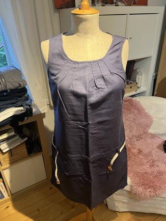 Esprit Leinenkleid Sommerkleid blau, Gr. 40