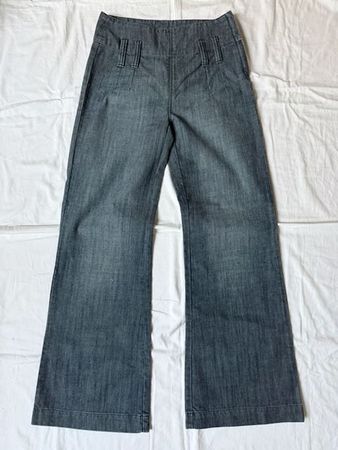 Vero Moda, weite Jeans, grau-blau, Gr. 28/L32
