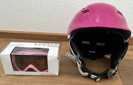 UVEX Airwing Mädchen Skihelm & UVEX Speedy Pro Skibrille
