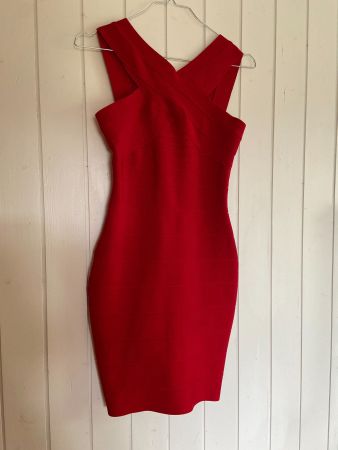 Cocktail Kleid in rot / Abend Kleid gr. S / Strech