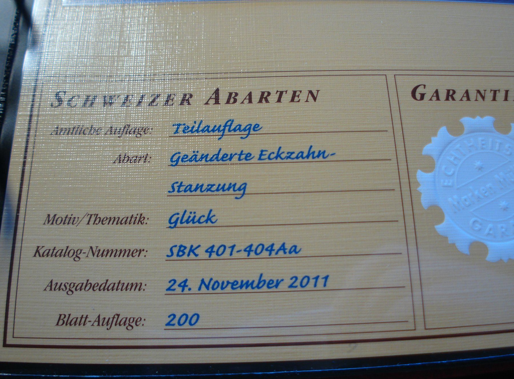 Tous les timbres: Abart "Juventute"  2011, FDC geänderter Eckzahn – D'occasion à Niederwil AG par morostahu 2