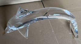 Daum France Kristall Delphin Figur Glas 