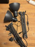 Zwei Schreibtischlampen (IKEA)schwarz mit Gelenkarm