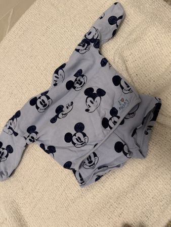 Baby Set H&M Mickey Mouse blau Grösse 74 Pulli Shorts