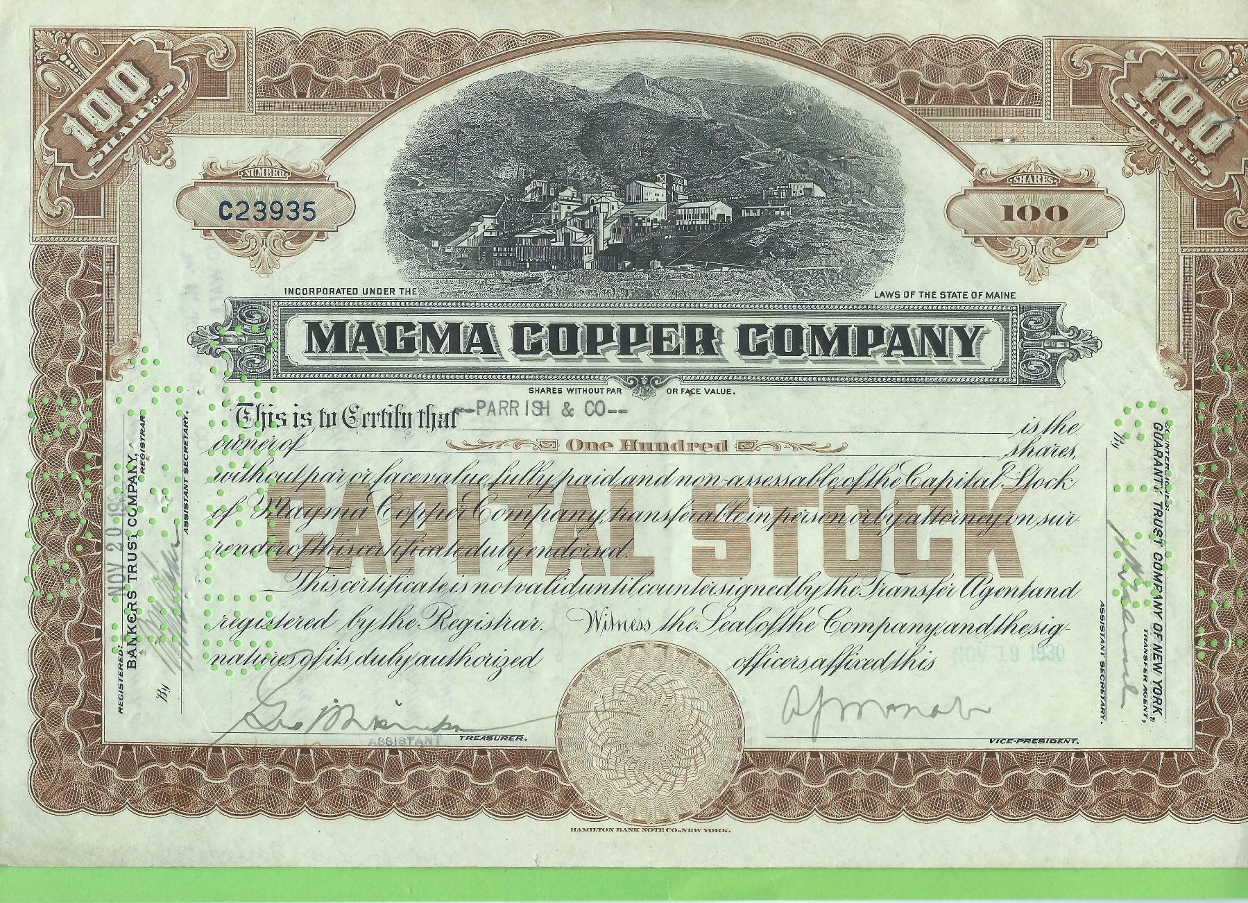 Alle Münzen: Magma Copper Company – Gebraucht aus Zürich von t24_de