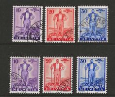 1936 : Sondermarken W2 - W7 (Pro Patria) KP 260.--