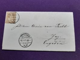 Brief mit sitz. Helvetia, 2 Rp. rotbraun, Herisau-Zuz 1875