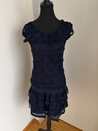 Festliches Spitzenkleid von Morgan, Gr. 36,, Marine