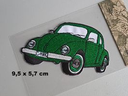 VW KÄFER - Aufnäher - Aufbügler - Stickerei - 9,5x5,7cm