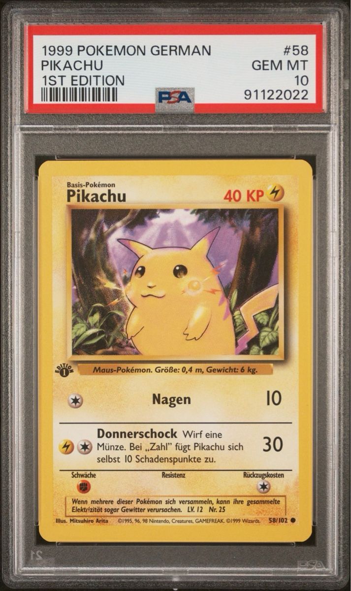Pokémon Carte collezionabili: Pikachu 1999 1. Edition in PSA 10 – Usato da Rickenbach SO venduto da edo.hmbsc