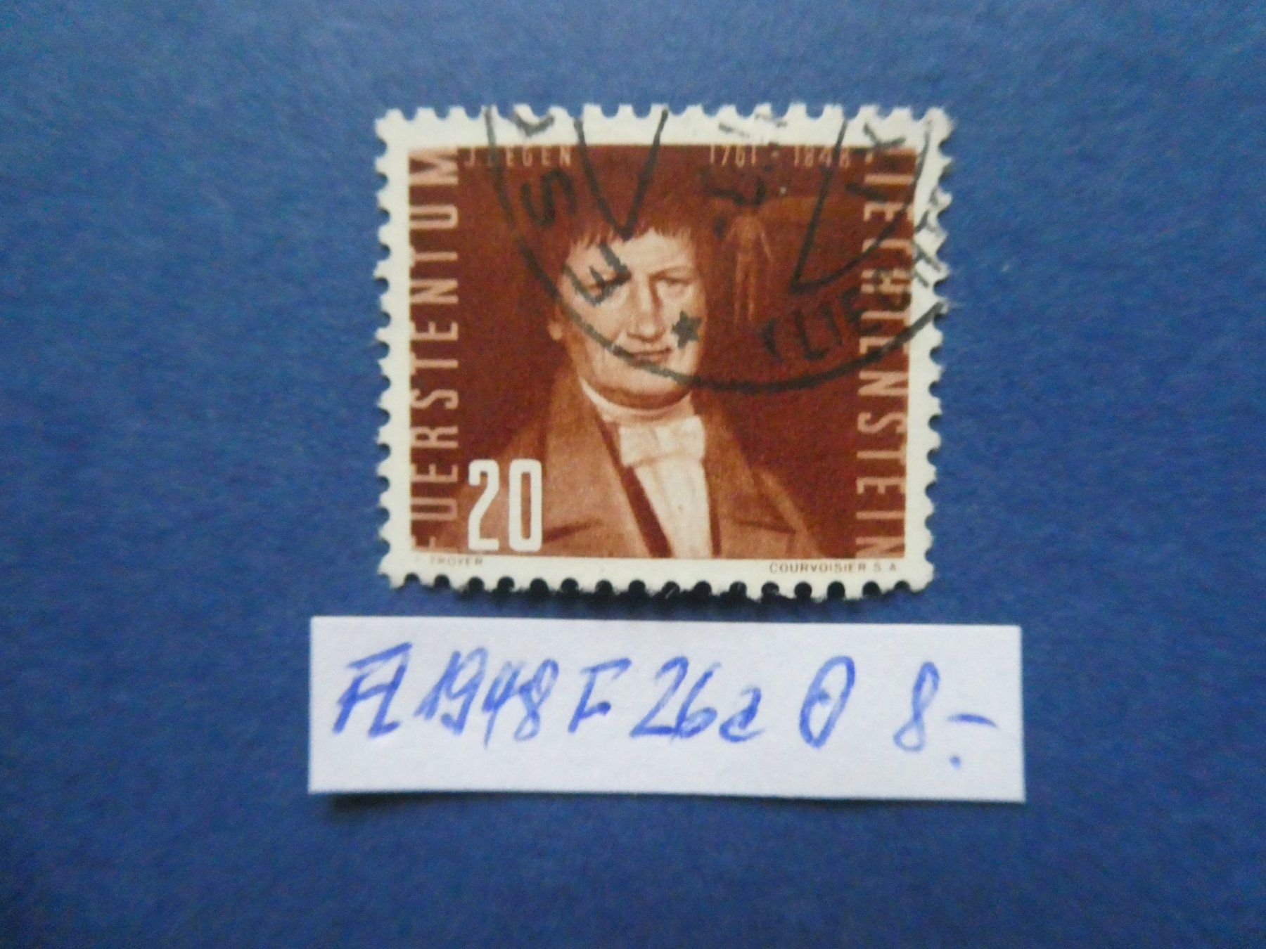 Tutti i francobolli: FL 1948 Nr. F26a gestempelt – Usato da Lausen venduto da Herbamare01