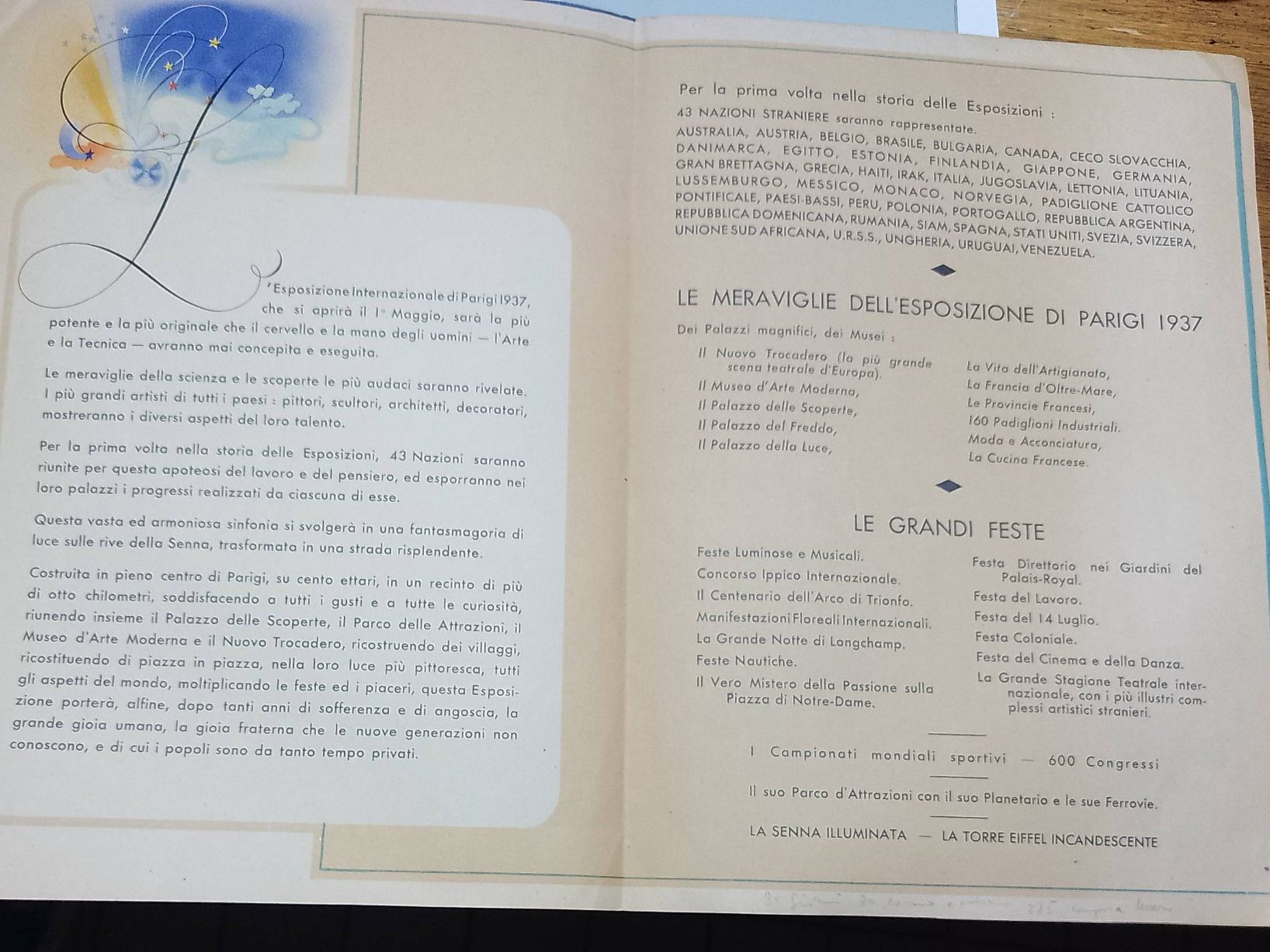 Documenti: "Exposition Internationale des Arts ... - Paris 1937" – Usato da Sorengo venduto da 74in 3
