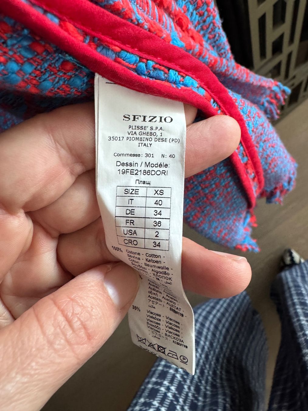 Giacche: Rotblaue Strickjacke/Strickblazer – Usato da Kilchberg ZH venduto da dongxi 3