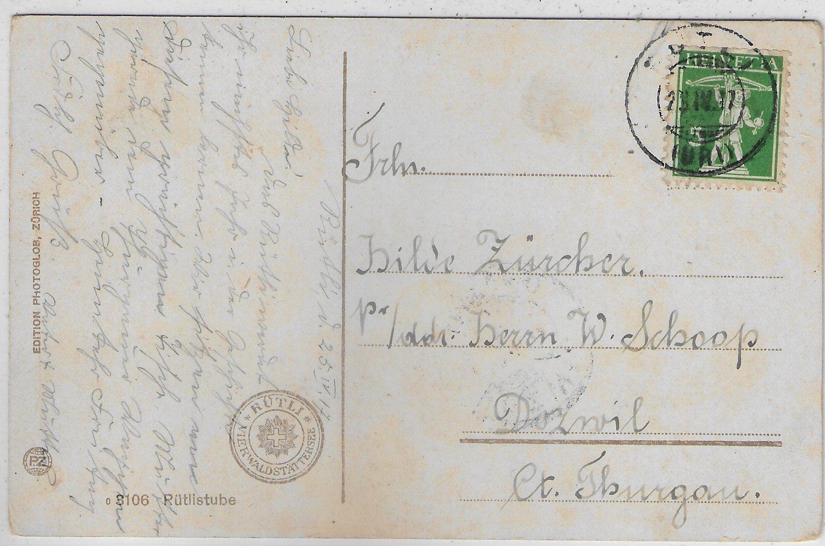 Cartoline postali: Rütli - Rütlistube - Litho – Usato da Ettingen venduto da Kartenplanet 1