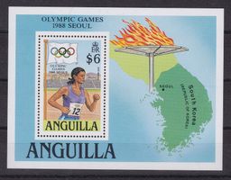 ANGUILLA, OLYMPIC GAMES 1988 SEOUL, BLOCK, POSTFRISCH