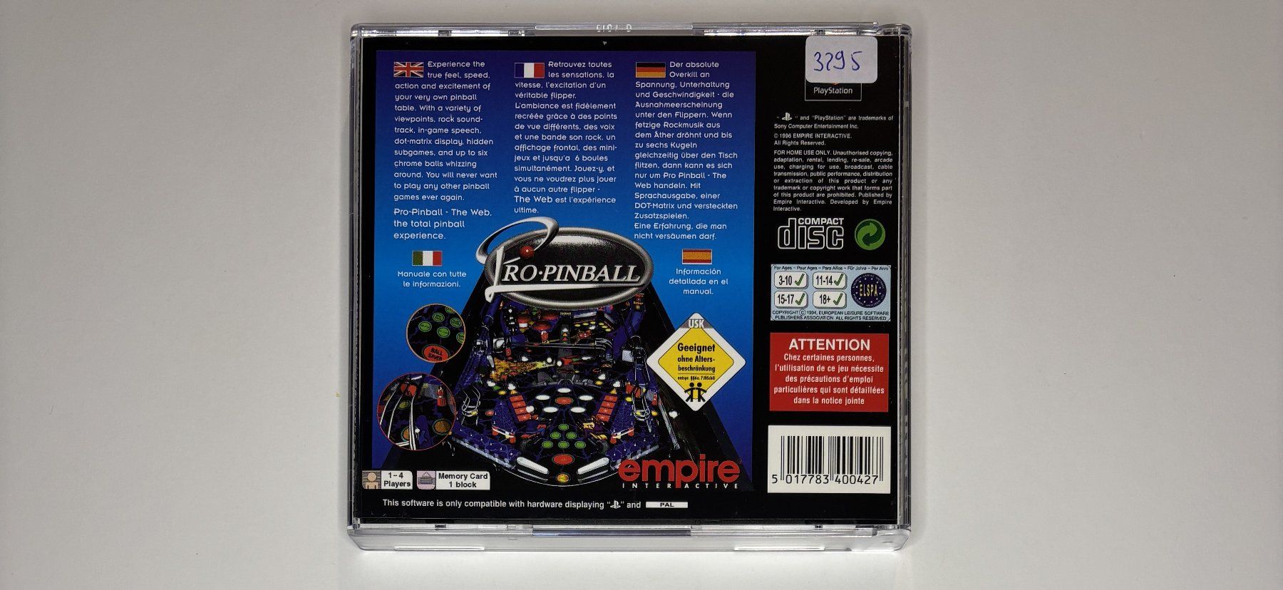 Sony Giochi: PS1 - Pro-Pinball – Usato da Allschwil venduto da Bullach 2