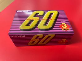 3 x MAXELL Y-60  3P Audio Kassetten im Originalzustand