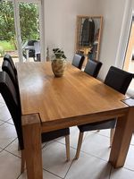 Table salle à manger en chaîne massif & 6 chaises