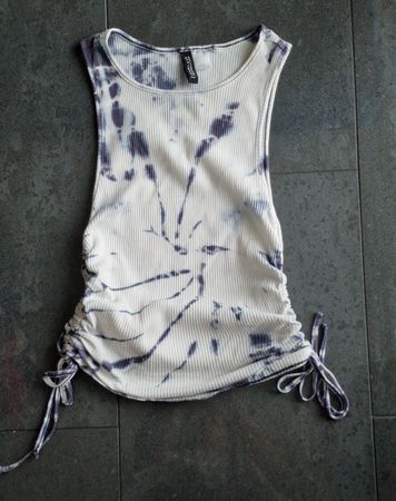 Top a coste stampato H&M taglia S con coulisse