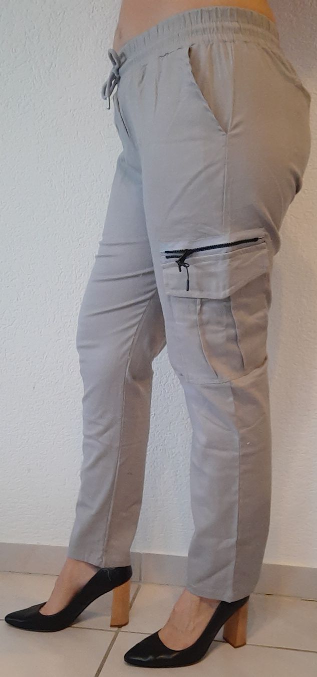Pantaloni: HOSE GR L NEU grau Basic MODERN LÄSSIG Damen trendy 612 – Nuovo e nell'imballaggio originale da Vinelz venduto da sonnenmond77 8
