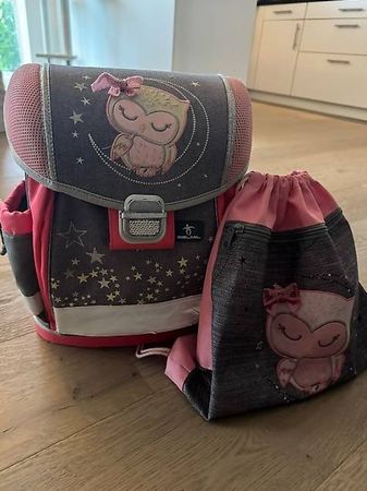 Schöner Schulranzen von belmil in rosa/grau
