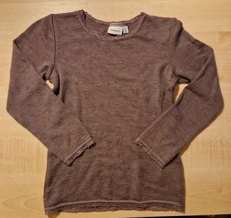 Langarmshirt 100% Wolle, Gr. 110