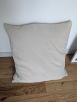 2er Set Kissenbezüge, Samt, rosa und beige, 50x50 cm