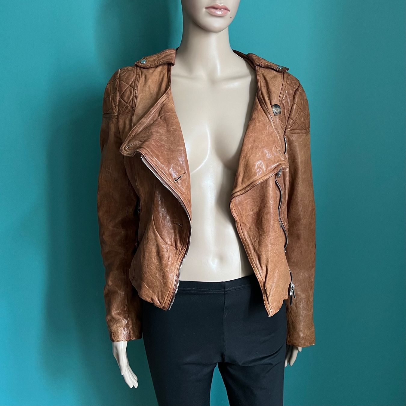 Karen Millen Giacche: KAREN MILLEN Lederjacke 🤎 – Usato da Zürich venduto da ClosetQueen