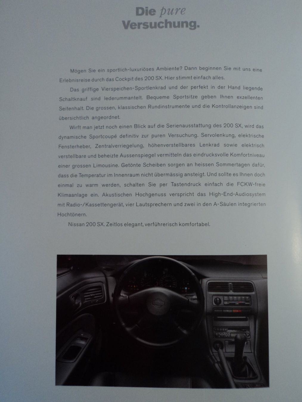 Nissan Documenti: Prospekt Nissan 200SX 1998 – Usato da Schwarzenburg venduto da modelCARama 3