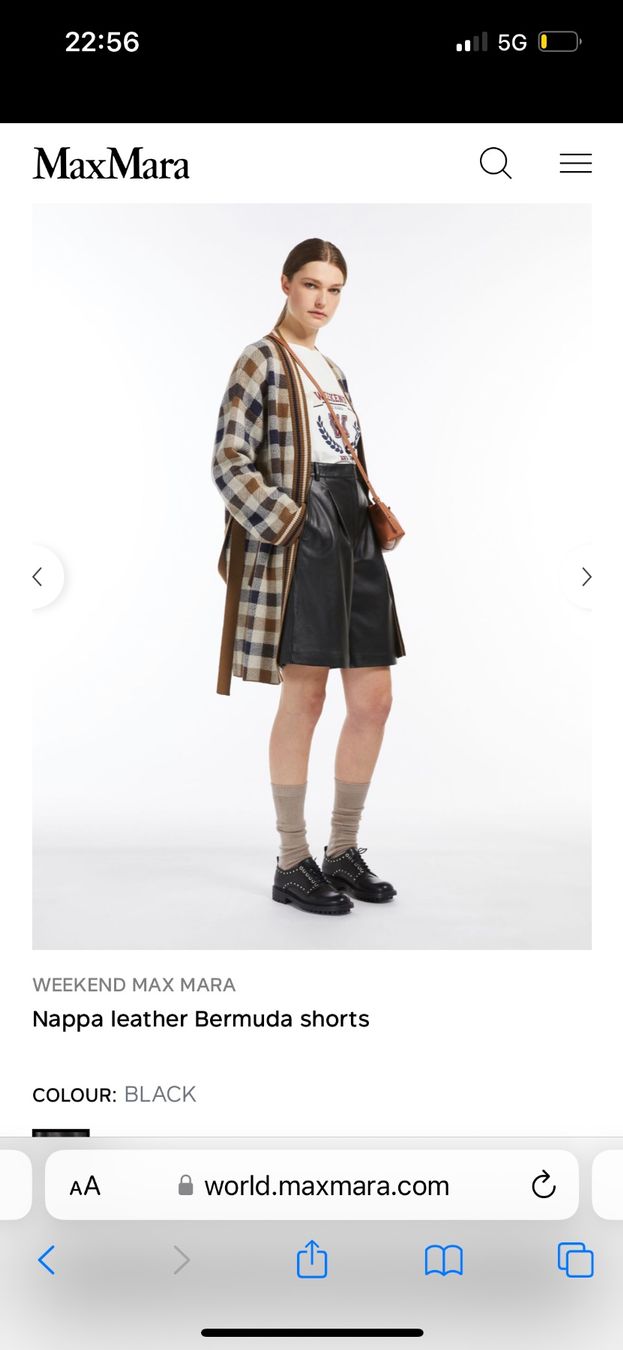 Max Mara Pantaloni: Max Mara Leder Bermudas, new – Nuovo e nell'imballaggio originale da Baar venduto da Zlata1 2