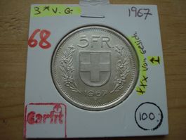 (68)  5 Franken  1967  3*