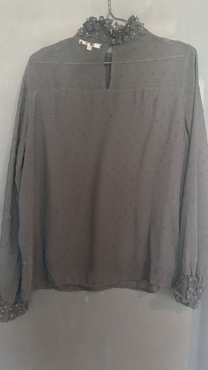 Top: Schwarze Cream Bluse, Grösse 40, festlich & elegant! – Usato da Neftenbach venduto da panam4 3