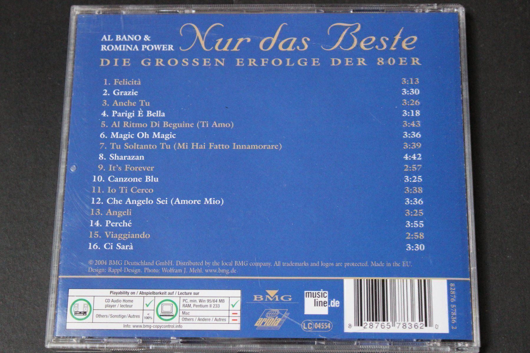 CDs: AL BANO & ROMINA POWER - NUR DAS BESTE CD Compilation 2004 – Gebraucht aus Tübach von JamesStone 2