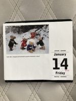 Unvollständiger Bärenkalender mit süssen Bildern