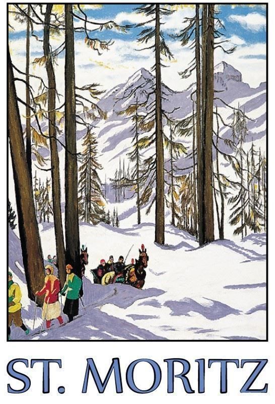 Insegne: Blechschild-ST. MORITZ-LANGLAUF&KUTSCHEN – Nuovo e nell'imballaggio originale da Rupperswil venduto da big-one-sale