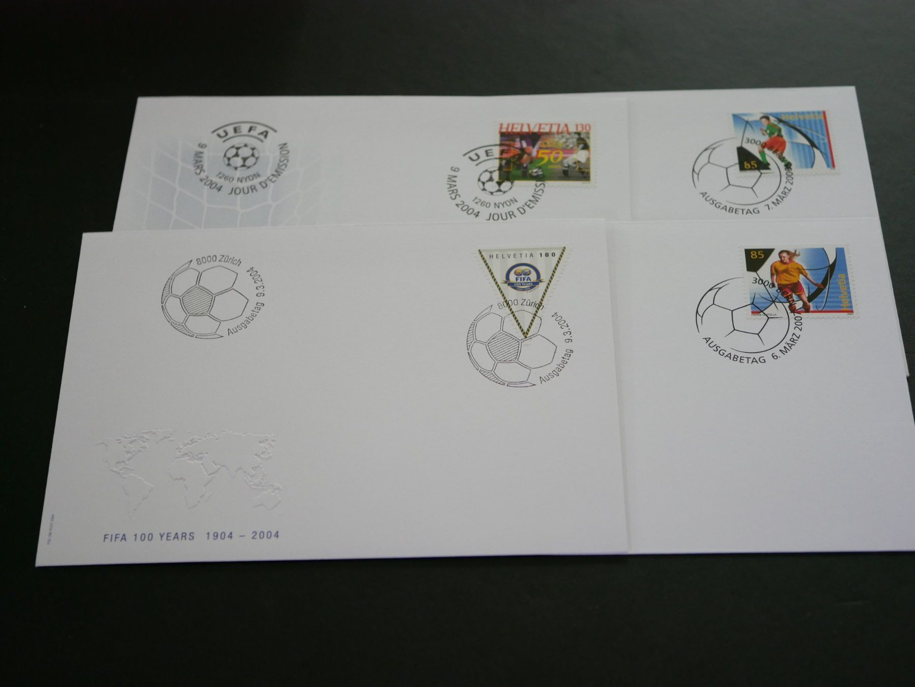 Tutti i francobolli: 7 x Sonderbriefe Fussball ***TOP*** – Nuovo e nell'imballaggio originale da Kreuzlingen venduto da Samson01