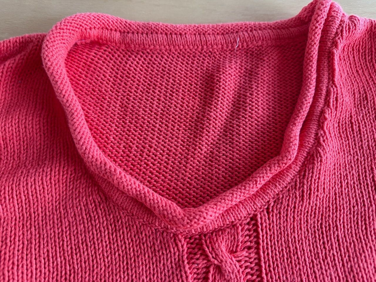 Maglioni & Felpe: Baumwollpullover rot-orange m.Zopfmuster – Usato da Winterthur venduto da ing_pd8f 3