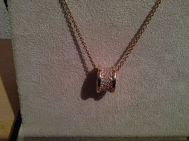 Collier bulgari B zero 1 pavé de diamants