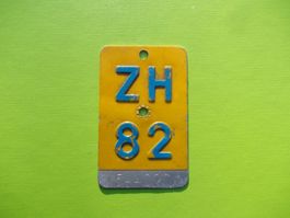 Velonummer / Mofanummer / Töfflinummer ZH 82