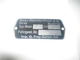 Puch Maxi Typenschild Fabrikneu