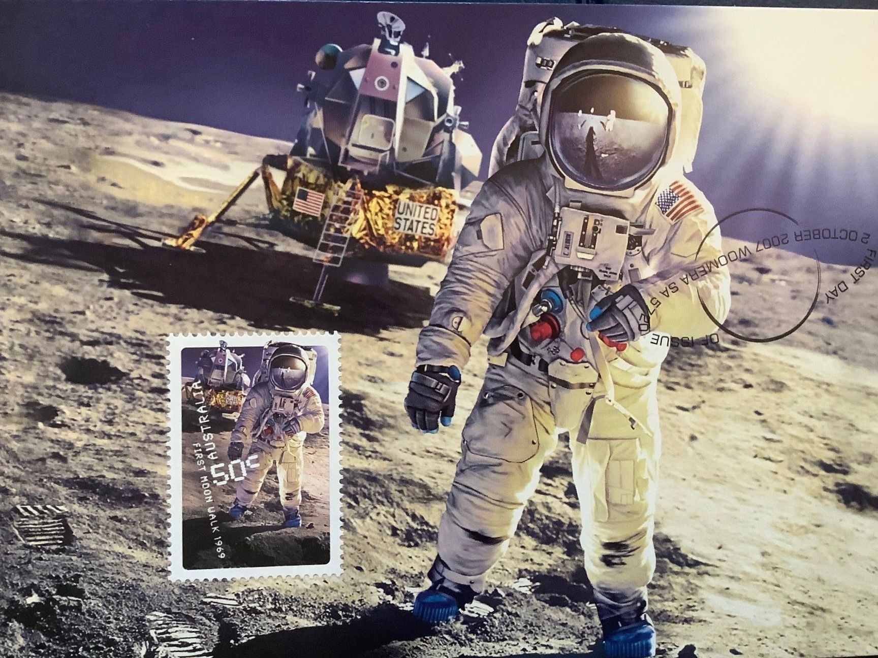 Alle Briefmarken: 2007 Australien Maximumkarten Satz Raumfahrt First Moon Walk – Neu (gemäss Beschreibung) aus Liestal von Skunk02 1