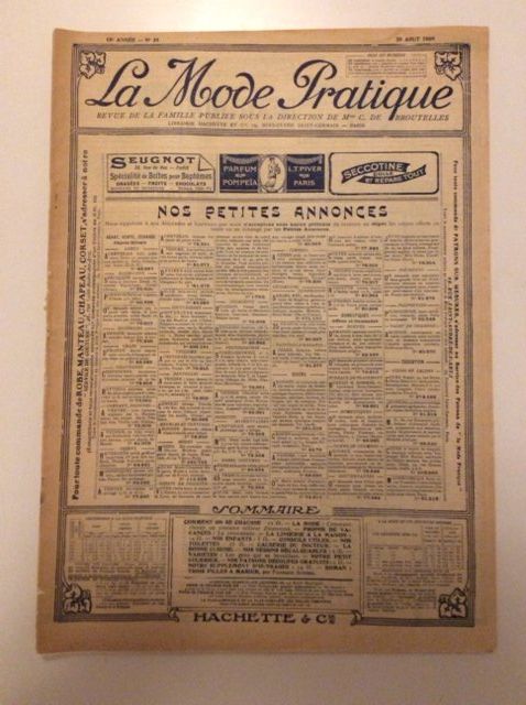 Riviste & Magazine: Journal sur la Mode 1909 – Usato da Genève venduto da edelweiss1900 1